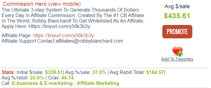 Affiliate Marketing Commission