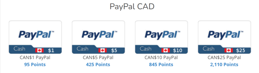 Keep Rewarding exchange to Canadian Dollars