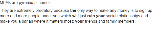 MLMs are pyramid schemes