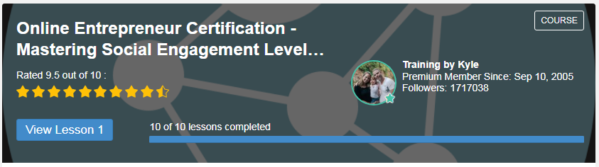Online Entrepreneur Certification - Mastering Social Engagement Level 4